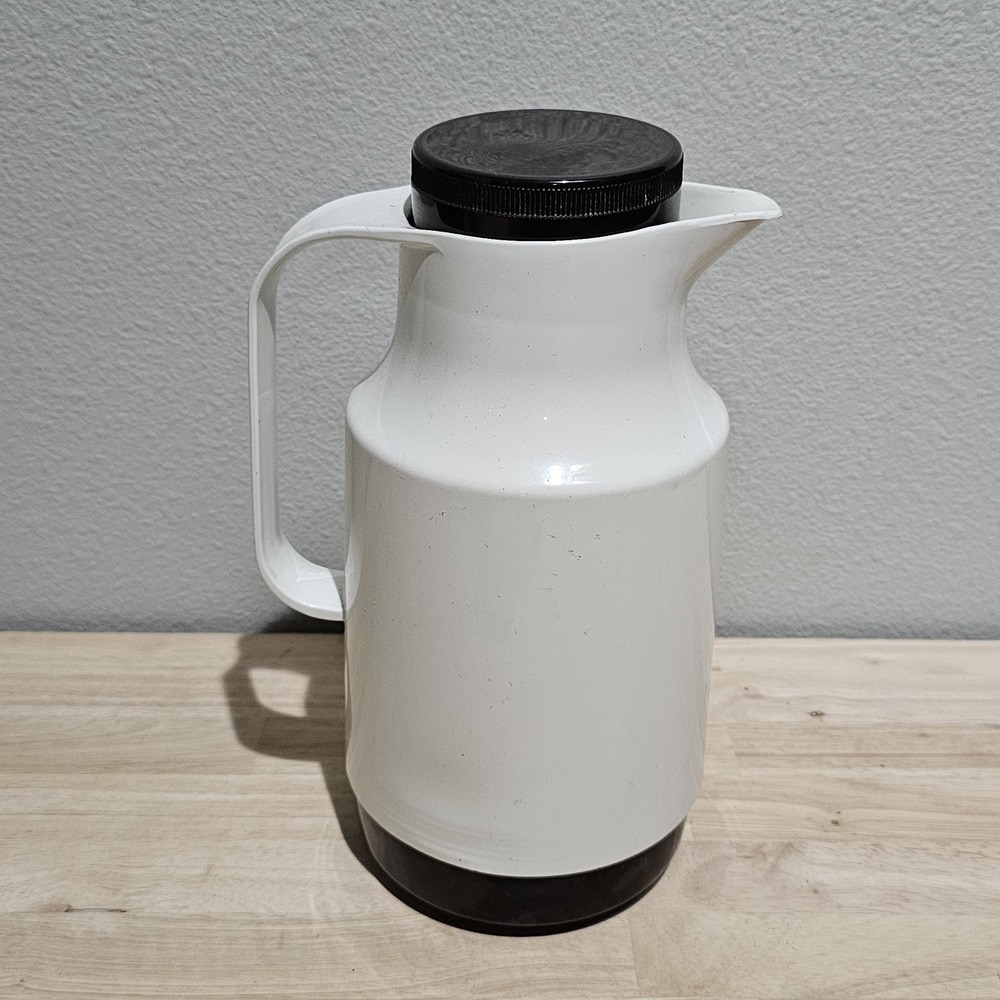 Vintage 1980s Krups Kanne 8-Cup Thermal Coffee Carafe Pot, White Made in Germany